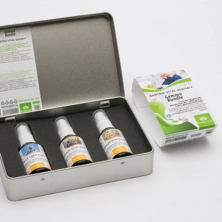 GASTRO VITAL Gemmo Bundle | Gemme selezionate con Zeolite per il tratto gastrointestinale con libri del Dr. Peter Emmrich
