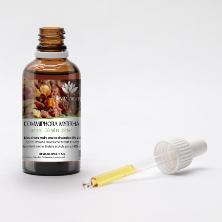 COMMIPHORA MYRRHA tincture | Gum Myrrh resin ayurvedic officinal tincture as natural medicine drops or spray