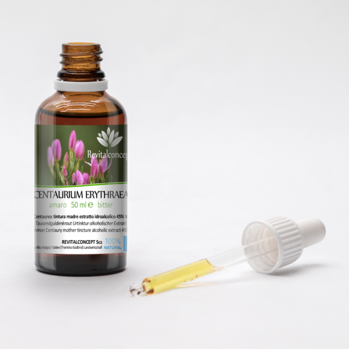 CENTAURIUM ERYTHRAEA tintura | Centaurea Minore tintura madre ayurvedica per fitoterapia gocce o spray