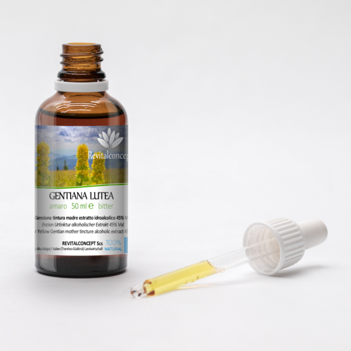 GENTIANA LUTEA tintura | Genziana bio tintura officinale ayurvedica per fitoterapia gocce o spray