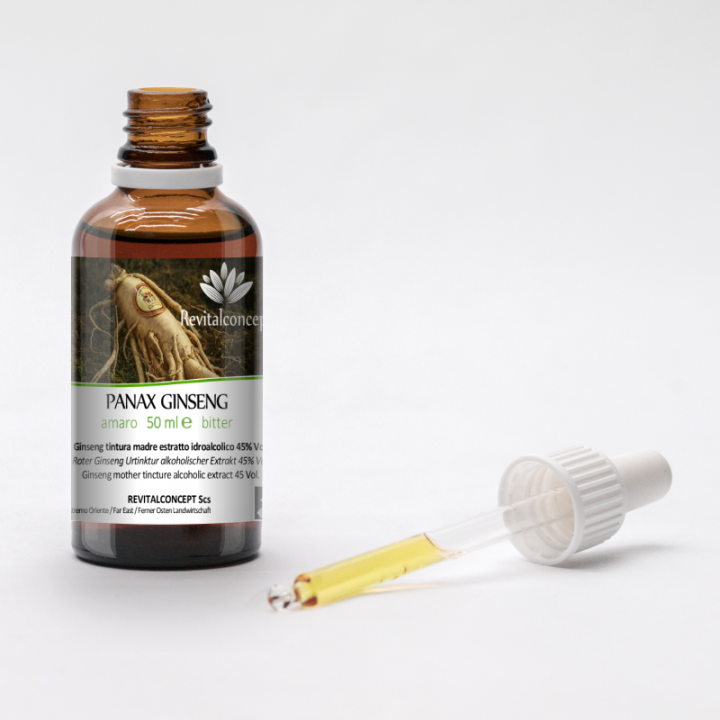 PANAX GINSENG tintura | Ginseng Coreano Bianco bio tintura officinale adattogena per fitoterapia gocce o spray