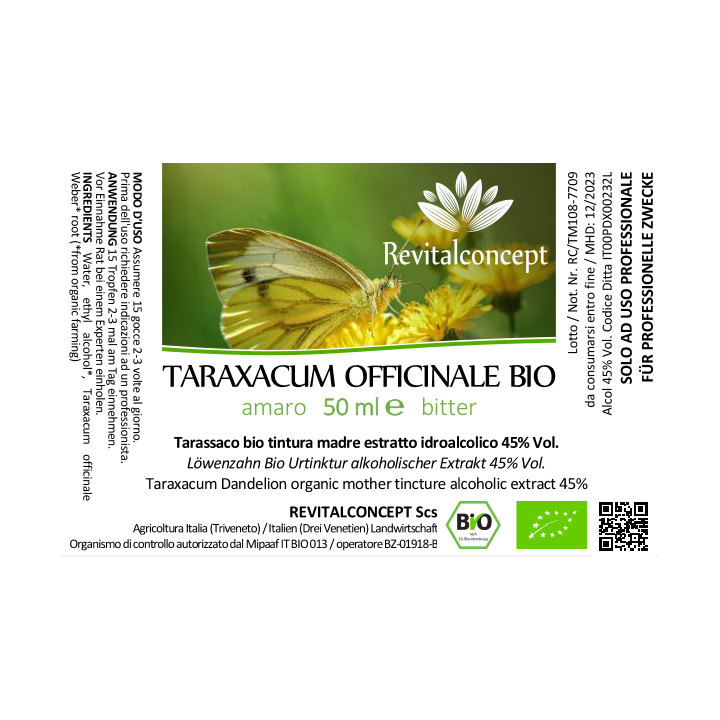 TARAXACUM OFFICINALE tincture | Dandelion organic mother tincture as natural medicine drops or spray