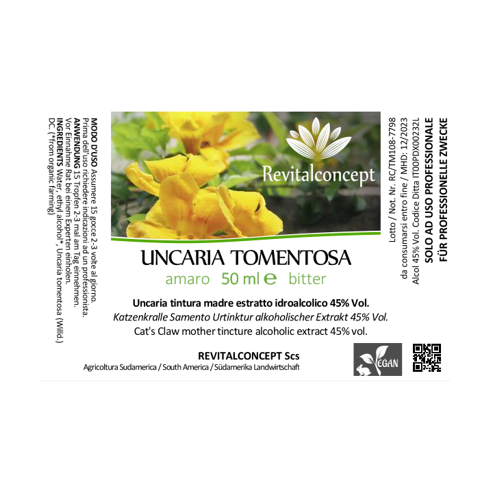 UNCARIA TOMENTOSA tincture | Cat's Claw Samento adaptogen officinal tincture as natural medicine drops or spray