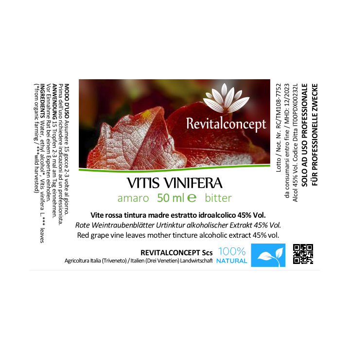 VITIS VINIFERA tincture | Red Grape Vine Leaves ayurvedic mother tincture as natural medicine drops or spray