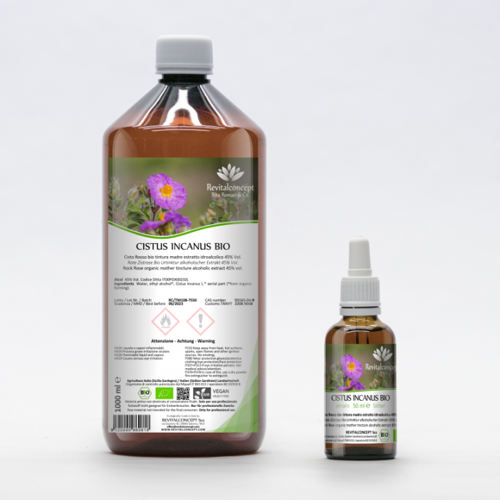 CISTUS INCANUS tintura | Cisto Rosso bio tintura madre per fitoterapia gocce o spray