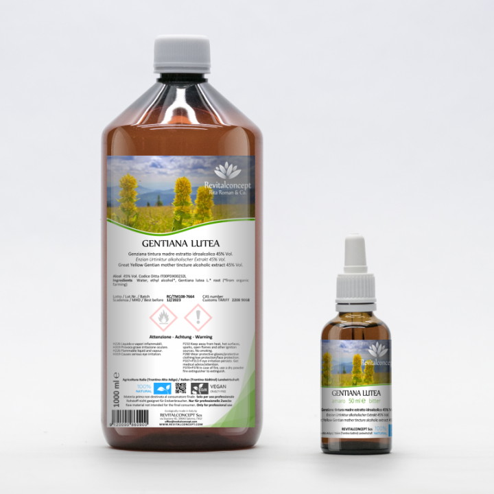GENTIANA LUTEA tintura | Genziana bio tintura officinale ayurvedica per fitoterapia gocce o spray