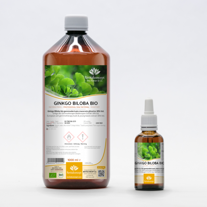 GINKGO BILOBA Gemmo | Ginkgo Bio ayurvedischer adaptogener Blattknospen-Extrakt zur Gemmotherapie Tropfen o. Spray