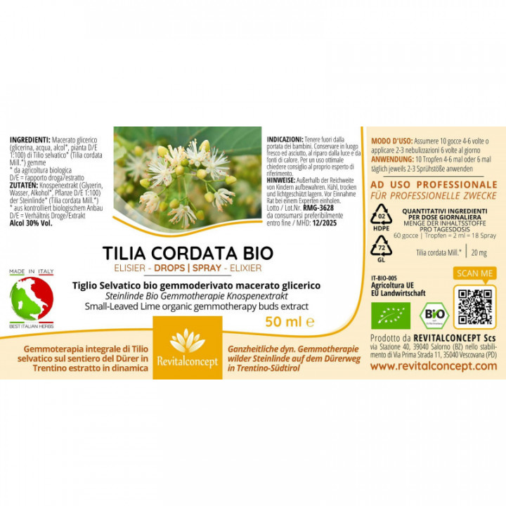 TILIA CORDATA Gemmo | Steinlinde Bio ayurvedischer Knospen-Extrakt zur Gemmotherapie Tropfen o. Spray